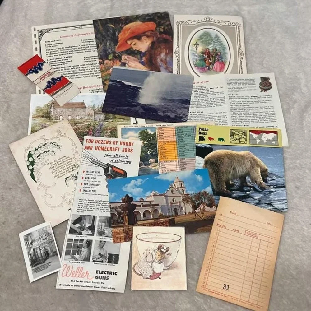 50+ piece Ephemera Lot 29 Collage Crafting Junk Journals Scrapbooking